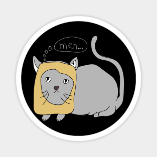 Funny Meh Cat Tee - Cute Kitten cat lovers Magnet